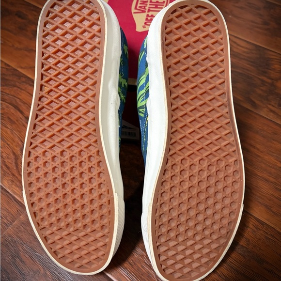 Vans Floral Slip-On Sneakers - Blue and Yellow - Picture 7 of 9